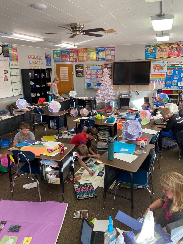 Mrs. Holle’s class working on Parade of States project!!