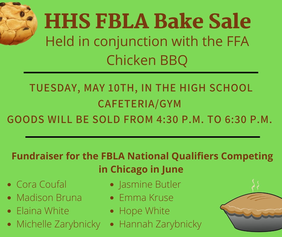 HHS FBLA National Qualifiers Bake Sale