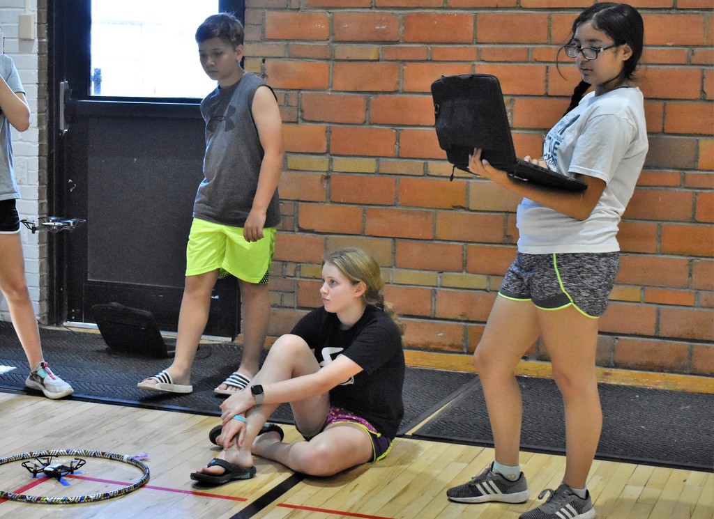 The LEAPES STEAM camp wrapped up this week.  Projects from this week included lessons in artificial intelligence in which students trained machines, and learned how to navigate with Gadget robots.  Students also spent some time team engineering obstacle courses for their classmates to navigate.