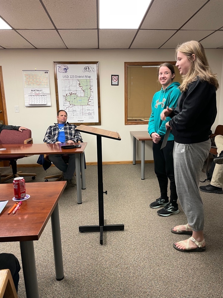 FBLA officers Hope White and Hannah Zarybnicky